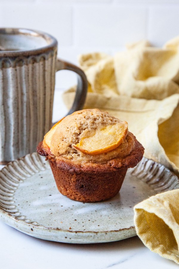 Ginger peach muffins