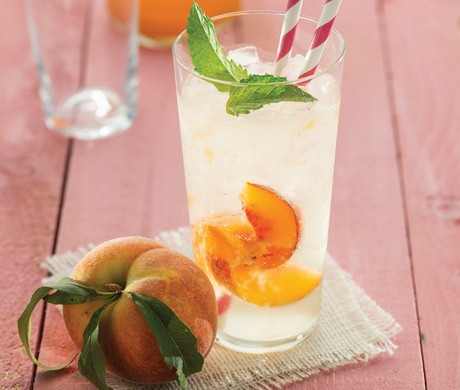 Ginger-peach soda