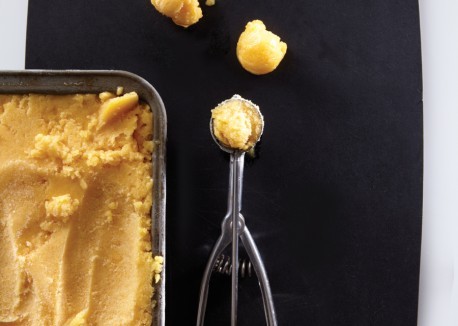 Ginger-peach sorbet