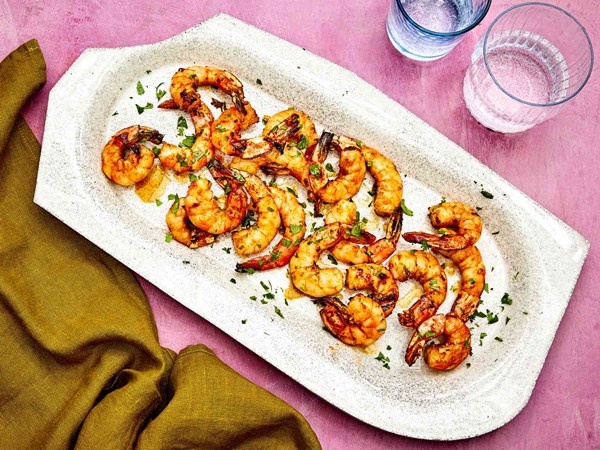 Ginger-sesame air fryer shrimp