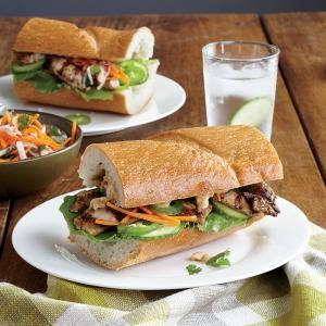 Ginger-soy pork loin sandwiches