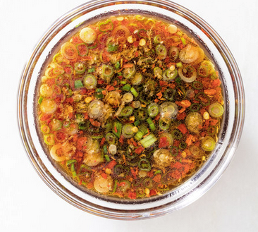 Ginger-soy sauce with scallion