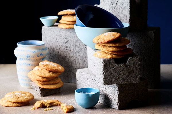 Ginger, tahini and white chocolate cookies