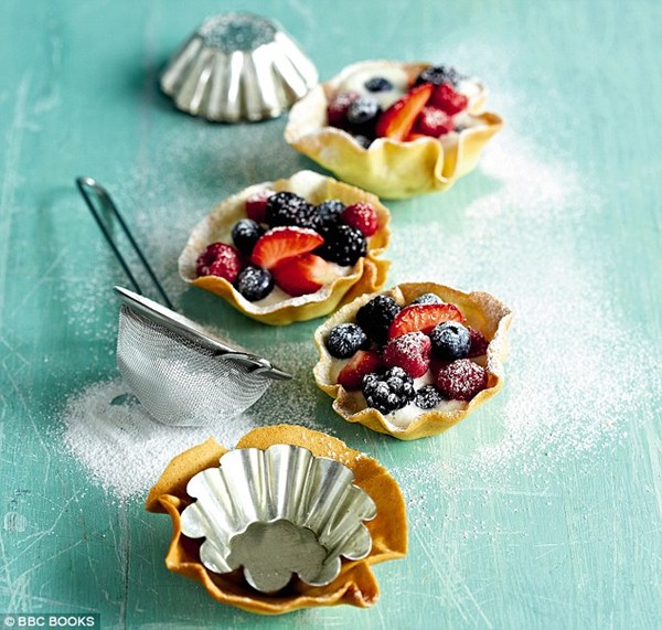 Ginger tuile sabayon baskets recipe Eat Your Books