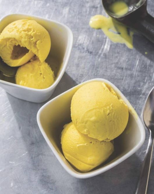 Ginger-turmeric frozen yogurt