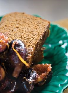 Gingerbread & stewed figs