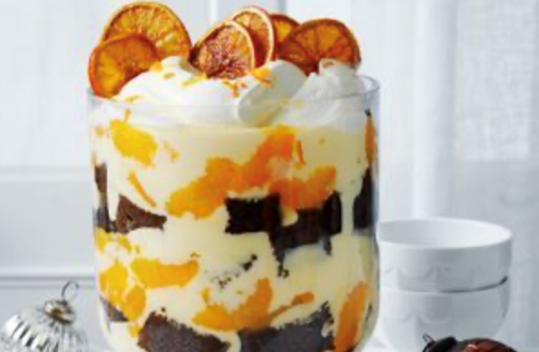 Gingerbread and orange trifle