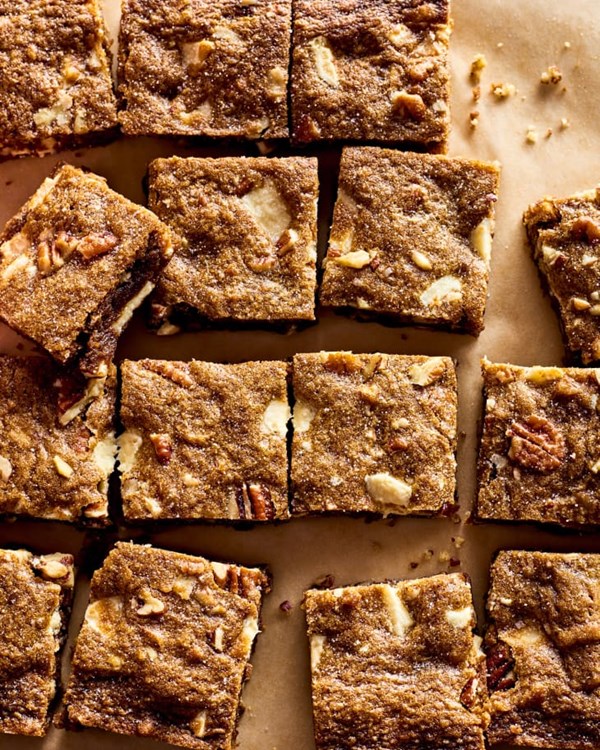 Gingerbread blondies