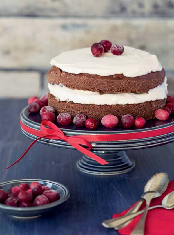 Gingerbread cake with frosting
