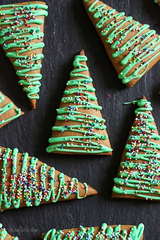 Gingerbread Christmas tree cookies 