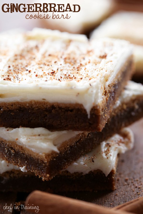 Gingerbread cookie bars 