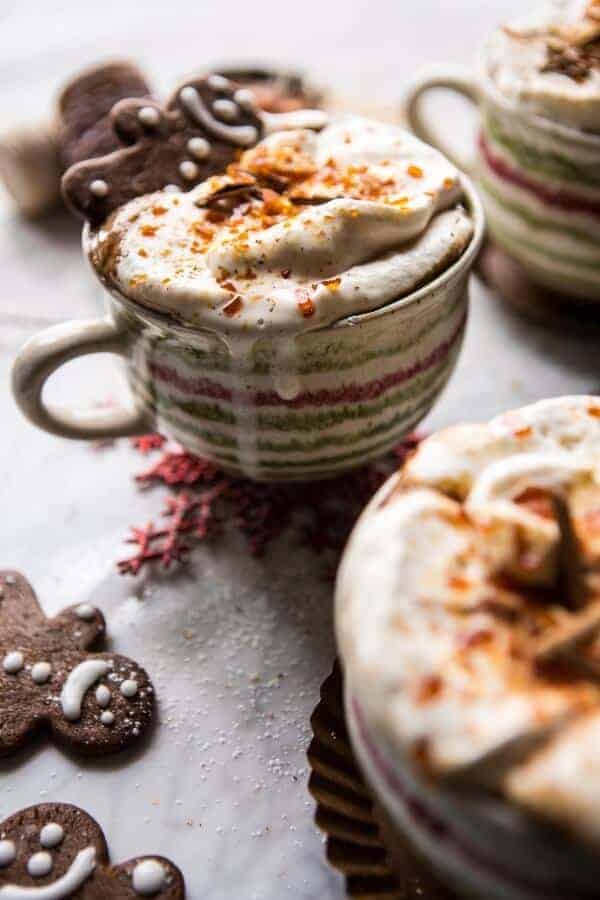 Gingerbread latte with salted caramel sugar