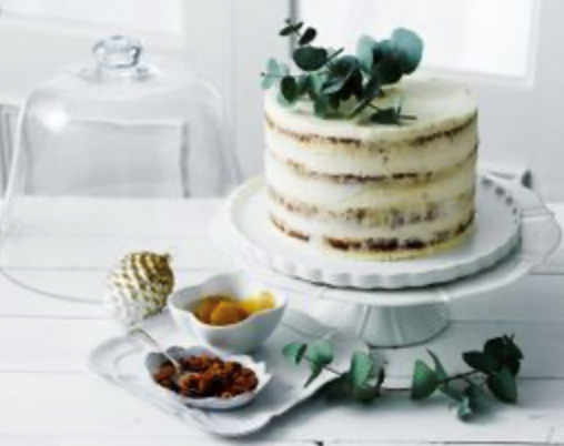 Gingerbread layer cake with preserved ginger syrup