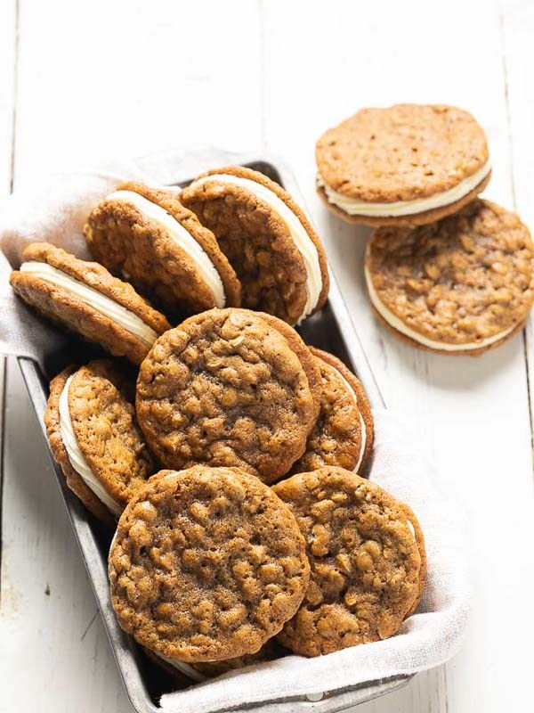 Gingerbread oatmeal sandwich cookies