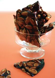 Gingerbread pumpkin seed brittle