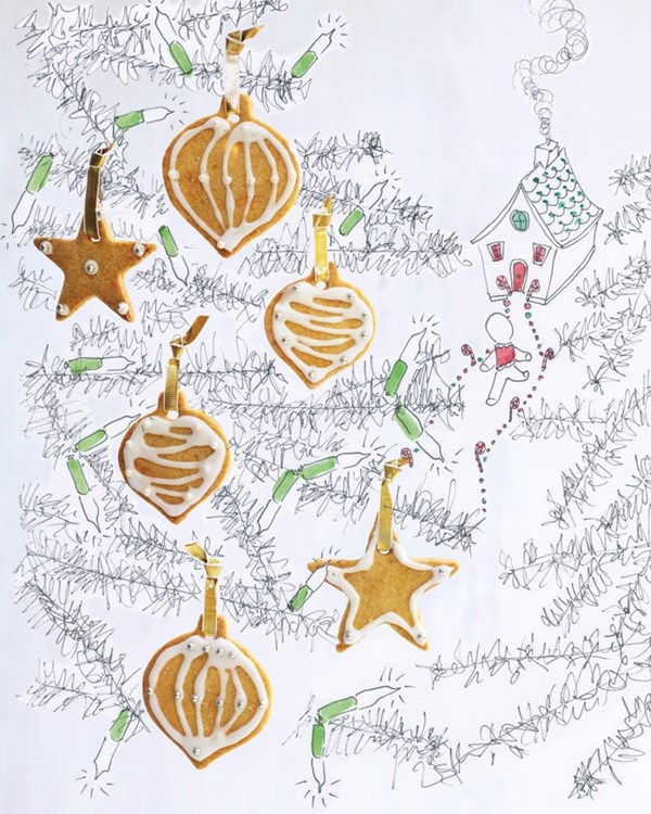 Gingerbread tree biscuits