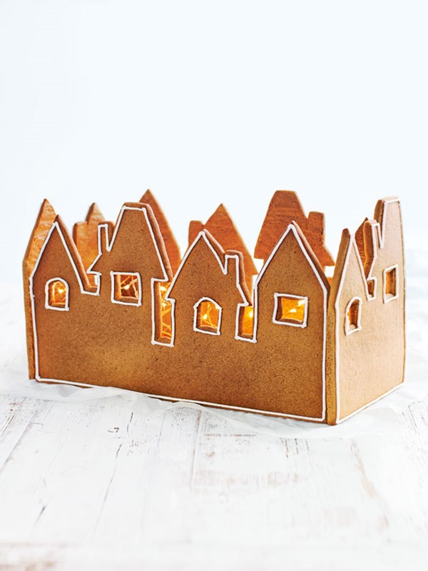 Gingerbread village centrepiece