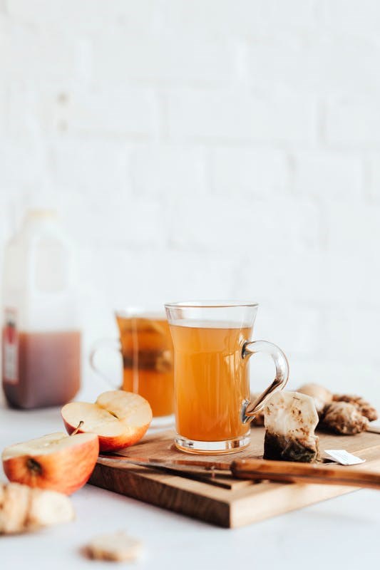 Gingered hot cider