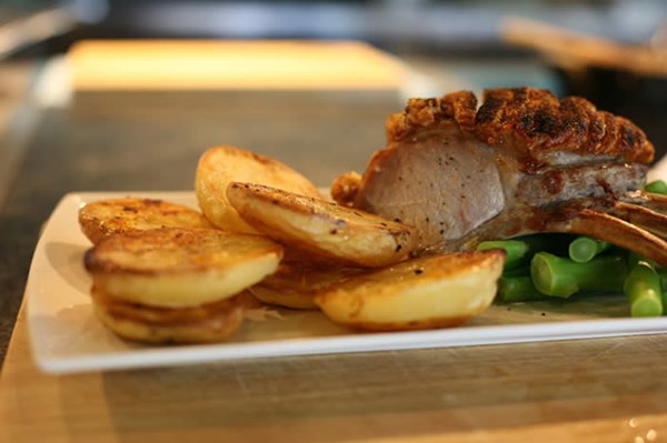 Gingered rack of pork