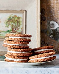 Gingersnap sandwich cookies