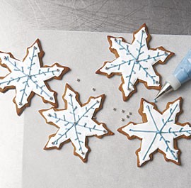 Gingersnap snowflakes