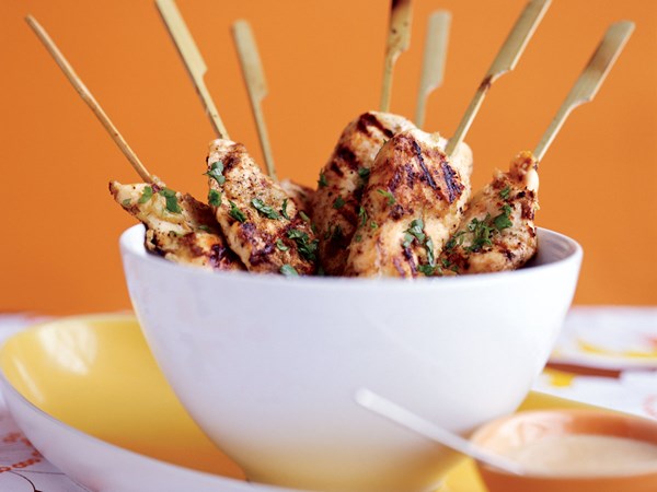 Gingery chicken satay with peanut sauce [Grace Parisi]
