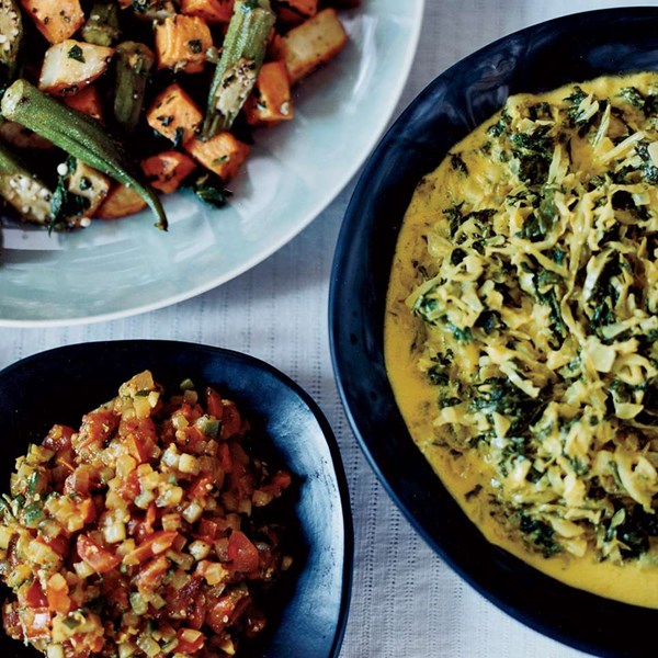 Gingery creamed kale and cabbage [Marcus Samuelsson]