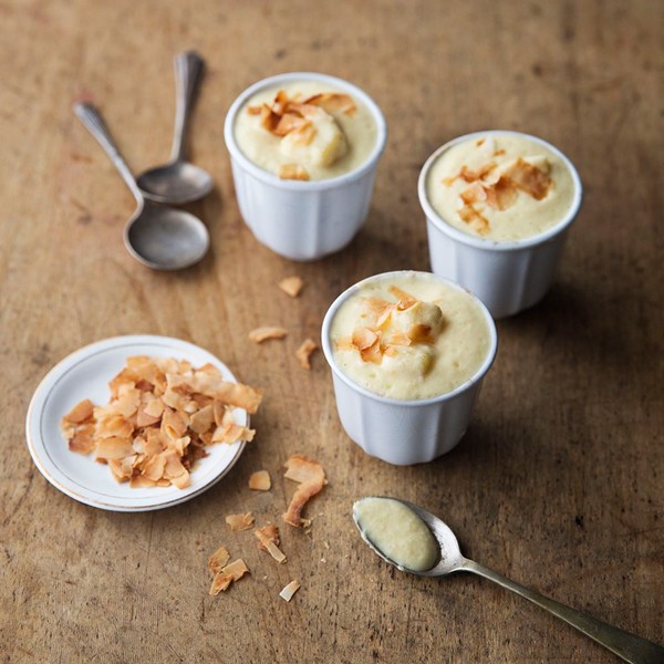 Gingery mango pudding
