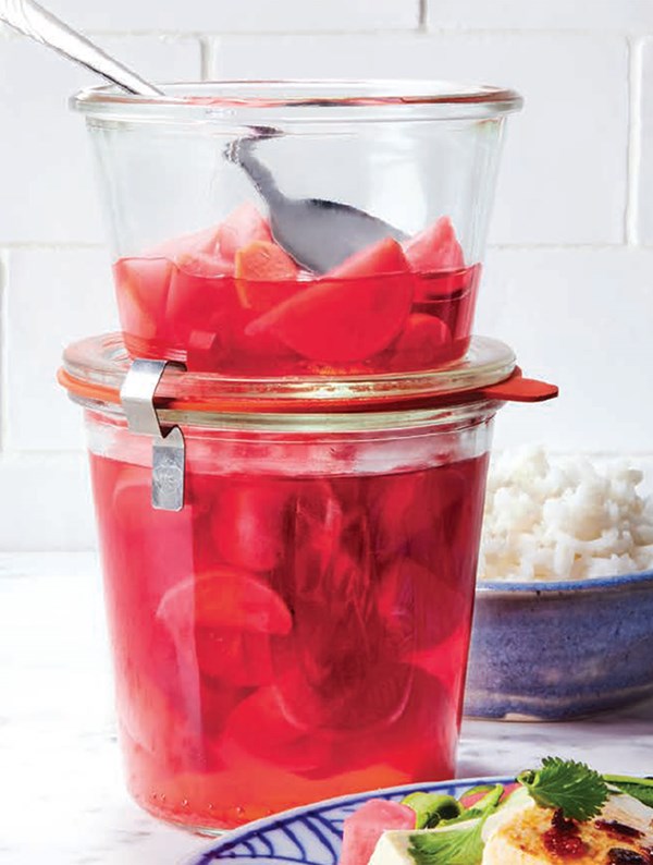 Gingery pickled radishes [Eric Vellend]