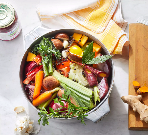 Gingery vegetable broth