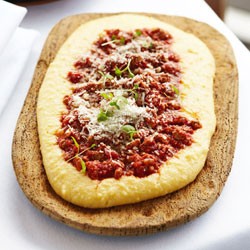 Giovanni Pilu's polenta and pork sausage ragu