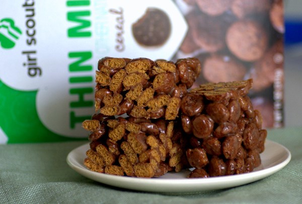 Girl Scouts Thin Mints cereal treats