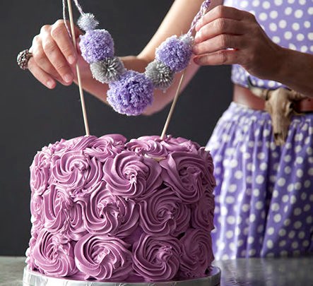 Girly-girl lavender cake (vanilla cake studded with fragrant lavender)