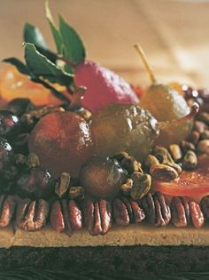 Glacé fruit and nut cake