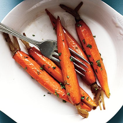Glazed baby carrots