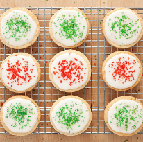 Glazed butter cookies