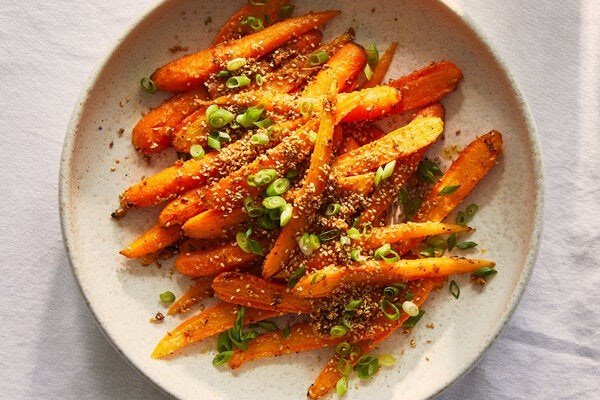 Glazed carrots with miso and sesame 