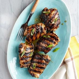 Glazed chicken thighs