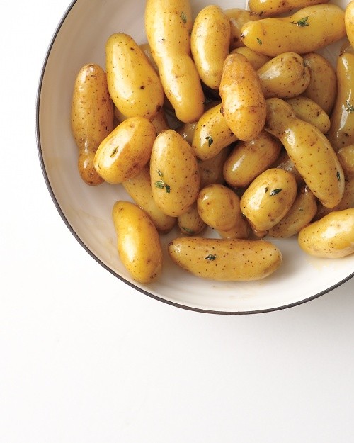 Glazed fingerling potatoes