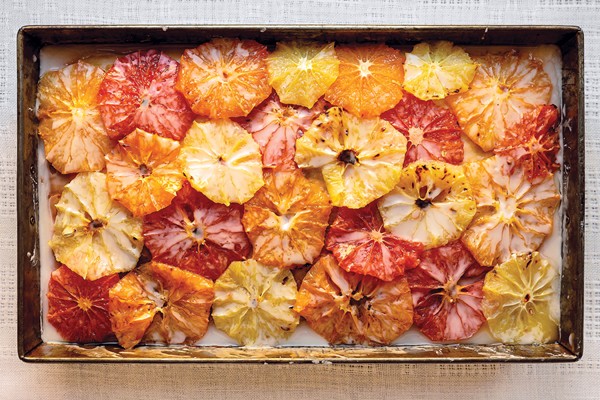 Glazed grapefruit cake