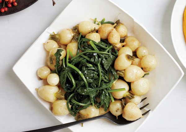 Glazed hakurei turnips