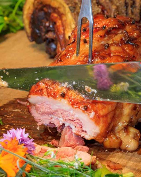 Glazed ham