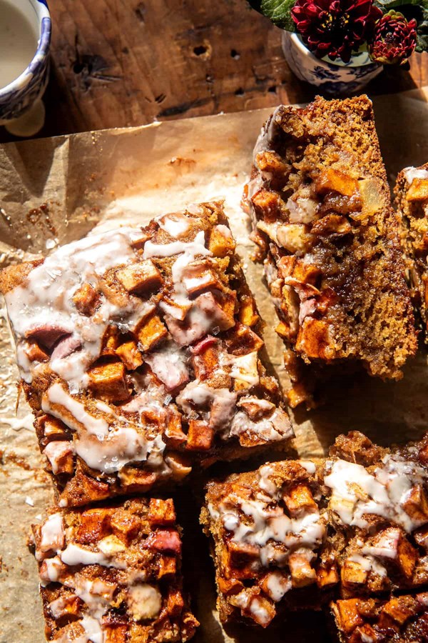 Glazed Honeycrisp apple fritter cake