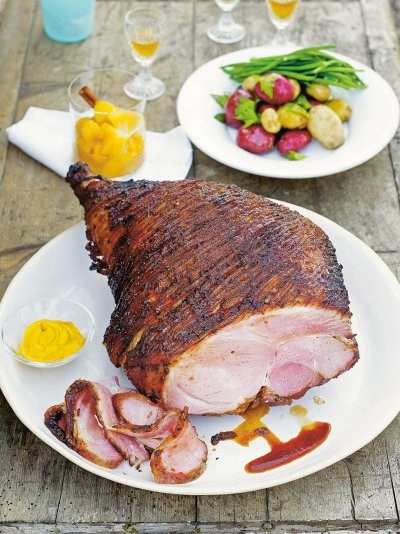Glazed jerk ham