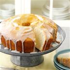 Glazed lemon chiffon cake