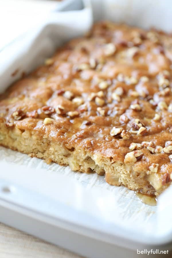 Glazed maple apple cake