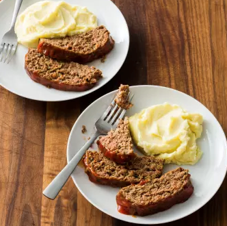 Glazed meatloaf for two