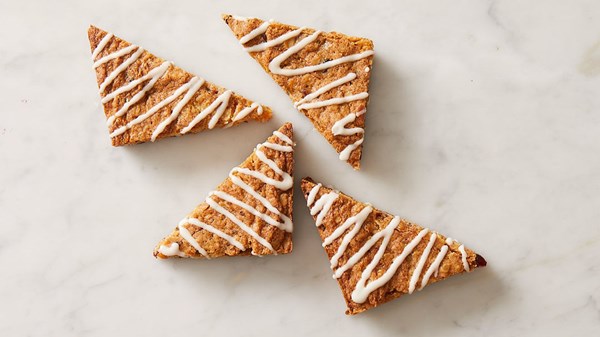 Glazed oatmeal spice bars
