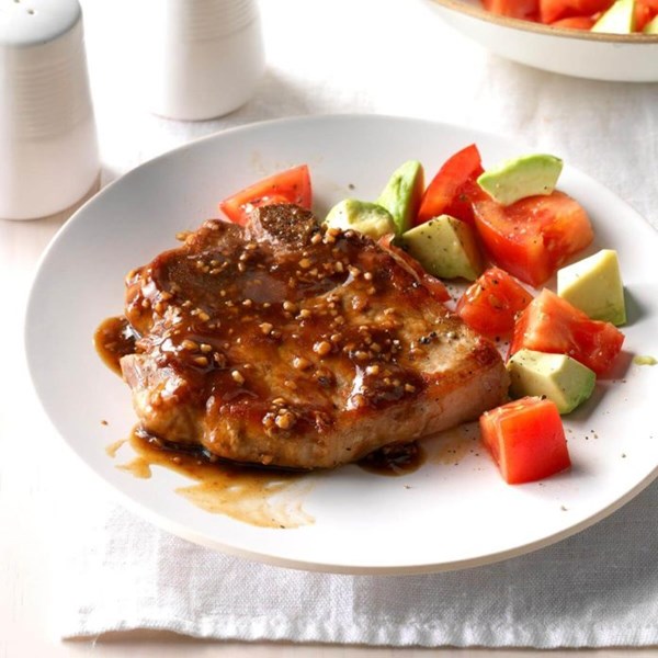 Glazed pork chops
