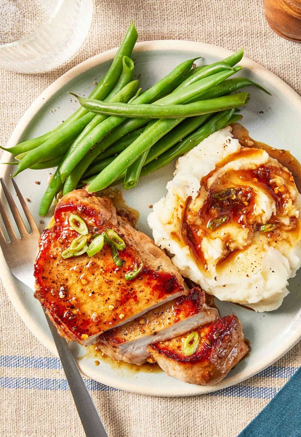 Glazed pork chops